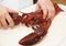 Chef preparing lobster