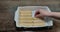 The chef puts cookies in a cake pan