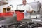 Chef in restaurant kitchen checking fresh fish delivery