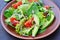 Chef salad, green tossed salad with leafy vegetables