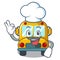 Chef school bus character cartoon