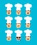 Chef set emoji avatar. sad and angry face. guilty and sleeping. Cook sleeping emotion face. kitchener Vector illustration