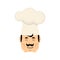 Chef sleeping emoji. Cook asleep emotions avatar. kitchener Vector illustration