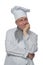 Chef smiling on a white background