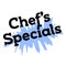 Chef specials stamp on white