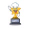 Chef star trophy with the character shape