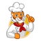Chef Tiger mascot character design