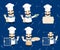 Chef various action pose Vector Illustration design