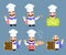 Chef various poses Vector Illustration design