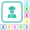 Chef vivid colored flat icons