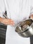 Chef With Wire Wisk And Mixing Bowl