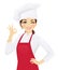 Chef woman gesturing ok