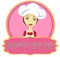 Chef woman logo with banner