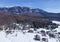 Cheia, Prahova County , Romania, winter aerial scenery