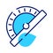 Chek this beautifully design and amazing icon of geometrical tool, protractor vector