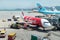 Chek Lap Kok, Hong Kong - Air Asia flight at Hon