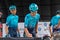 Chelm, Lubelskie, Poland - July 31, 2022: 79 Tour de Pologne, Astana Qazaqstan riders sign the starting list