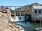 Chemal hydroelectric power station. View of the Katun river. Chemal, Altai Republic, Russia