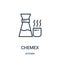 chemex icon vector from kitchen collection. Thin line chemex outline icon vector illustration. Linear symbol for use on web and
