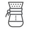 Chemex line icon, coffee and cafe, coffeemaker