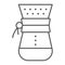 Chemex thin line icon, coffee and cafe