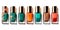 chemical-based nail polishes and natural, non-toxic alternatives made from plant-based ingredients, highlighting their