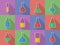 Chemical, biological science laboratory equipment - test tubes and flasks icons