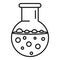Chemical boiling flask icon, outline style