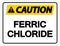 Chemical Caution Sign Ferric Chloride On White Background