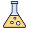 Chemical, conical flask isolated Vector Icon which can easily modify or edit