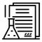Chemical criminal expertise icon, outline style