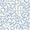 Chemical doodles seamless pattern