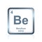 Chemical element beryllium from the Periodic Table