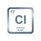 Chemical element chlorine from the Periodic Table