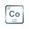 Chemical element cobalt from the Periodic Table