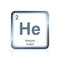 Chemical element helium from the Periodic Table