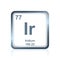 Chemical element iridium from the Periodic Table