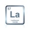 Chemical element lanthanum from the Periodic Table