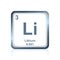 Chemical element lithium from the Periodic Table
