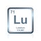 Chemical element lutetium from the Periodic Table
