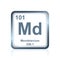 Chemical element mendelevium from the Periodic Table