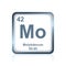 Chemical element molybdenum from the Periodic Table