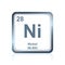 Chemical element nickel from the Periodic Table