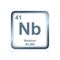 Chemical element niobium from the Periodic Table