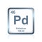 Chemical element palladium from the Periodic Table