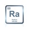 Chemical element radium from the Periodic Table