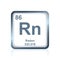 Chemical element radon from the Periodic Table