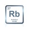 Chemical element rubidium from the Periodic Table