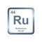 Chemical element ruthenium from the Periodic Table