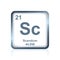 Chemical element scandium from the Periodic Table